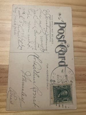 Vintage Comic Postcard I Am Upside Down At Present Hand Colored No311 Used - Thumbnail 2