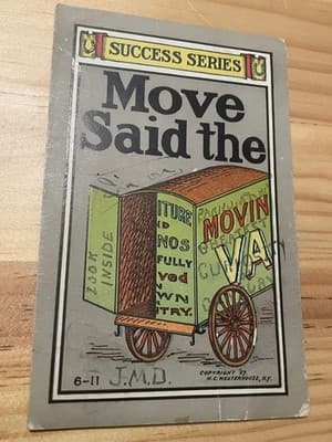 Success Series Move Said the Van Postcard 1908 Mailed Handwritten 1c Stamp - Image 1