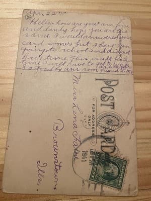 Vintage Floral Postcards Early 1900s Stamped Embossed Postmarked Pansies - Thumbnail 4