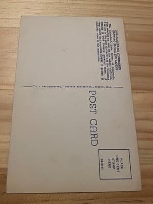 Sanborn Souvenir Co Postcard Pink Rose Gold Gilt Embossed Vintage Unused Denver - Thumbnail 2