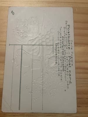 Vintage Embossed Postcard Divided Back Best Wishes Floral Still Life Multicolor - Thumbnail 2