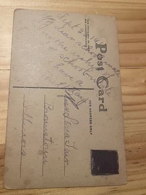 Antique Embossed Floral Scenic Postcard Handwritten Back Sep 2 Unposted Pink - Thumbnail 2