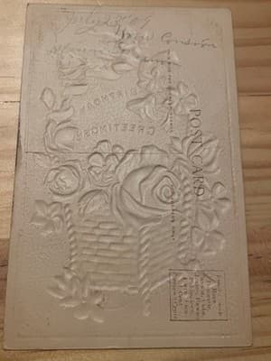 September Birthday Embossed Flower Postcard Buttercup Multicolor Vintage - Thumbnail 2