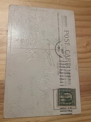 Vintage Embossed Floral Greetings Postcard Landscape Series No 4 w/ 1c Stamp - Thumbnail 2