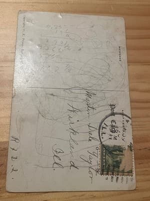 G K Prince Vintage Birthday Postcard Floral Divided Back Postmarked Handwritten - Thumbnail 2
