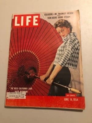 LIFE Magazine June 14 1954 Vintage Katie Richmond Cover 20 Cents Collectible - Image 1
