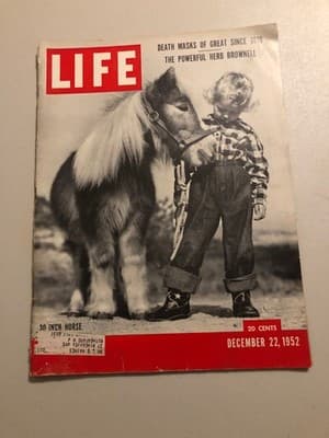 Life Magazine December 22 1952 Vintage 1952 Cover 30-Inch Horse Chesterfield Ad - Image 1