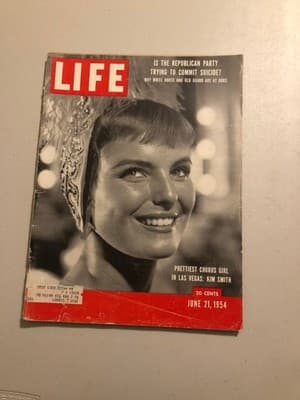 Life Magazine June 21 1954 Vintage Coca-Cola Back Cover Ad Kim Smith - Image 1