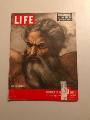 LIFE Magazine December 26 Vintage Michelangelo Sistine Ceiling 22 Color Pages - Image 1