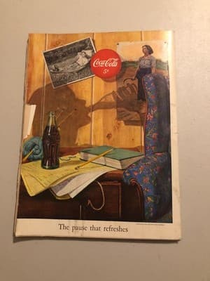 LIFE Magazine Nov 7 1949 The Lunts Vintage Collectible Coca Cola Ad Backcover - Thumbnail 2
