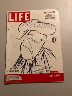 Life Magazine July 14 1952 Vintage Back Issue Chris-Craft Boat Ad Cartoon Cover - Image 1