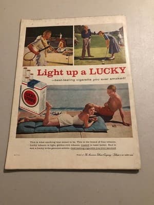 LIFE Magazine Aug 11 1958 Vintage Lucky Strike Back Ad 25 Cents Collectible - Thumbnail 2