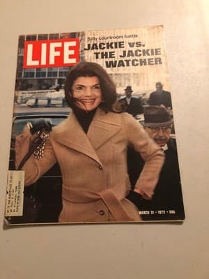 LIFE Magazine March 31 1972 Vintage Cover Jackie vs The Jackie Watcher Issue - Image 1