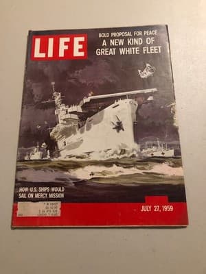 LIFE Magazine July 27 1959 Great White Fleet Cover Coca-Cola Ad Back Vintage - Image 1