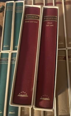 LOA William Faulkner Novels 1926-1929, 1957-1962 2-Vol Set Hardcover Slipcases - Image 1