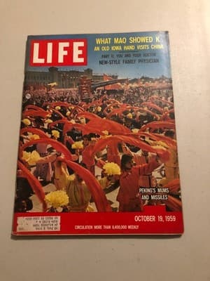 LIFE Magazine October 19 1959 Pekings Mums and Missiles Vintage Collectible - Image 1