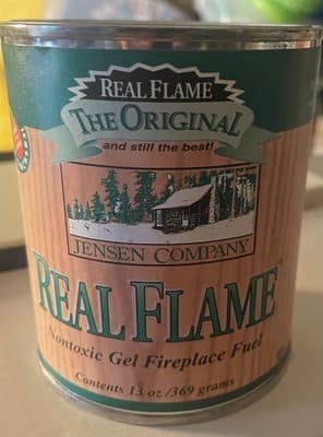 Real Flame Gel Fireplace Fuel Jensen Company 13 oz Nontoxic Isopropyl Alcohol - Image 1