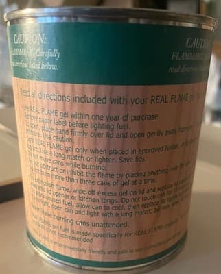 Real Flame Gel Fireplace Fuel Jensen Company 13 oz Nontoxic Isopropyl Alcohol - Thumbnail 3