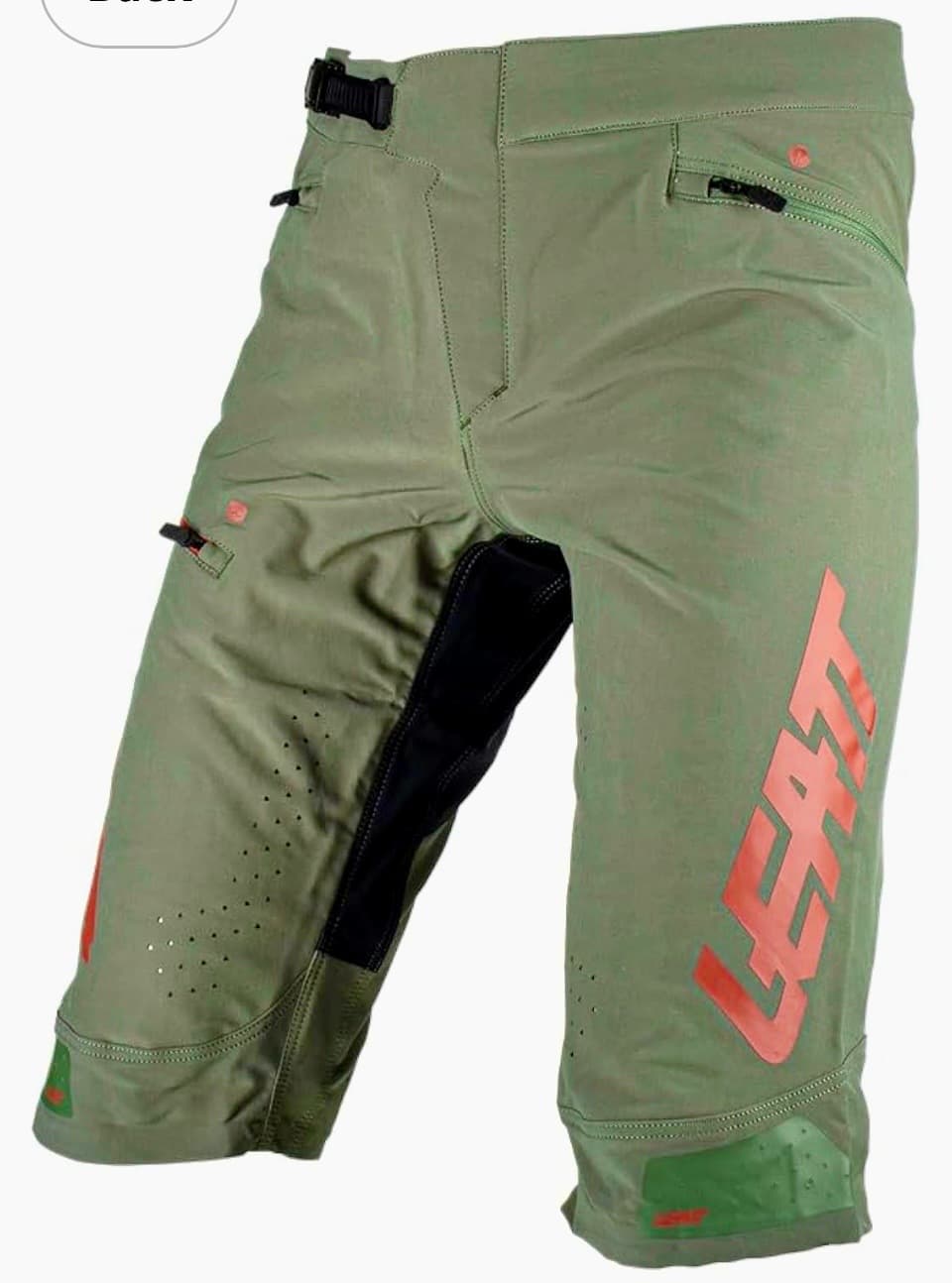 Leatt MTB Action Shorts Green Black Size 28 Short New With Tags Built-In Belt - Thumbnail 4