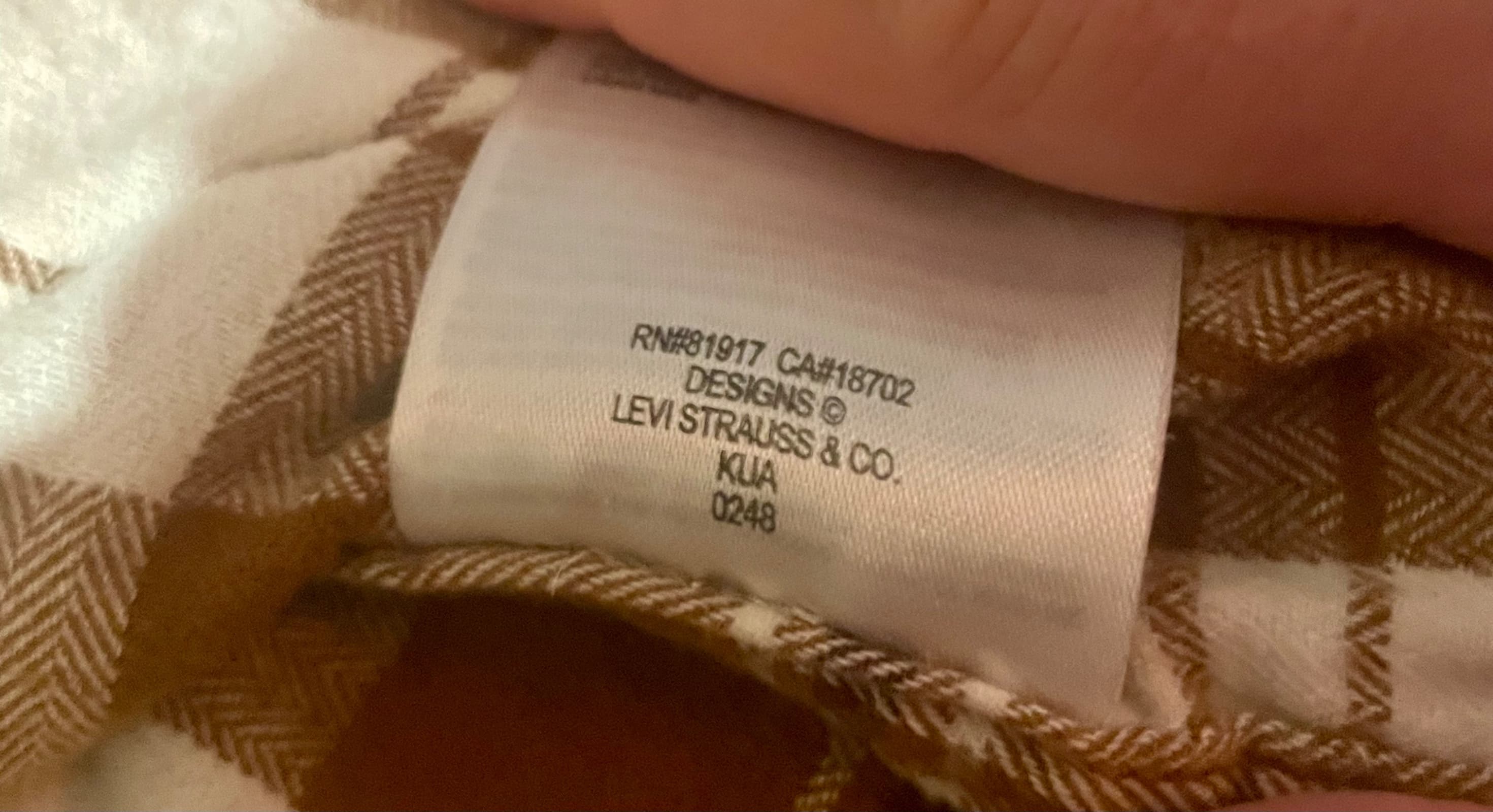 Levi's Brown Plaid Long Sleeve Youth Large Shirt Size 12-13 Yrs Made in Kenya - Thumbnail 10