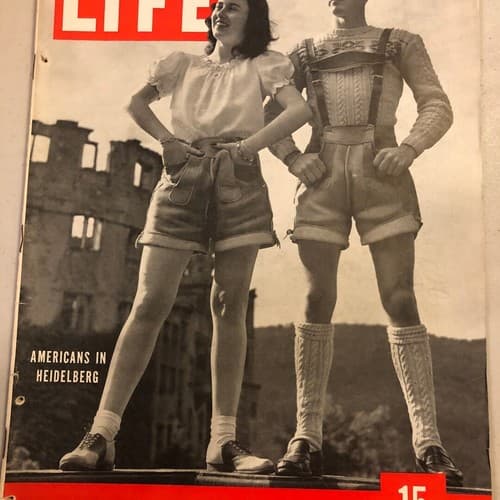 LIFE Magazine July 21, 1947 - Americans in Heidelberg, Harley Davidson - Image 1