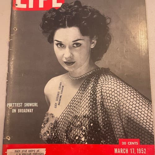 LIFE Magazine - March 17, 1952 Prettiest Showgirl on Broadway, Ty Cobb on the ga - Image 1
