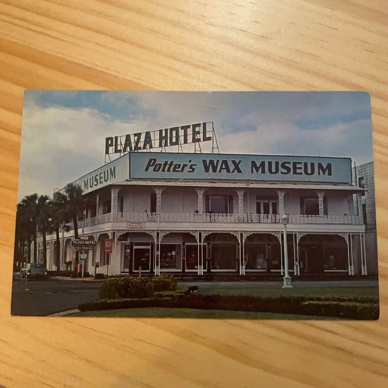 Vintage Potter's Wax Museum Postcard - Image 1
