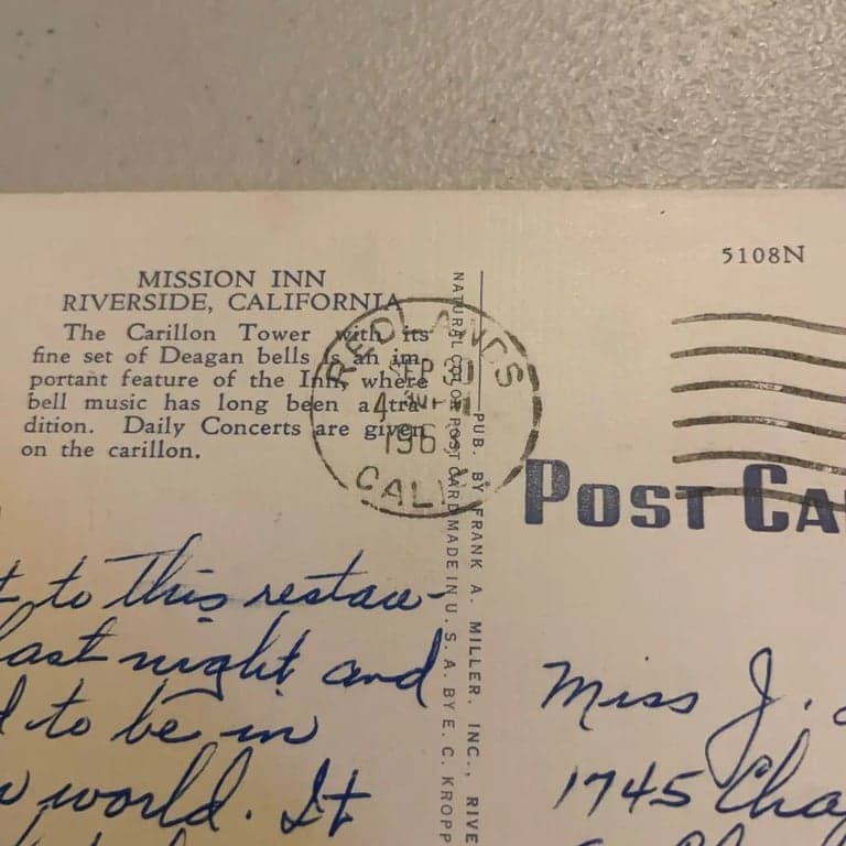 Mission Inn Resort Riverside California Vintage Linen Postcard - Thumbnail 5