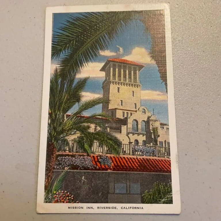 Mission Inn Resort Riverside California Vintage Linen Postcard - Image 1