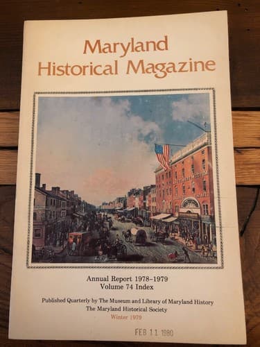 Maryland Historical Magazine: Annual Report 1978 - 1979 (Volume 74 Index) - Image 1