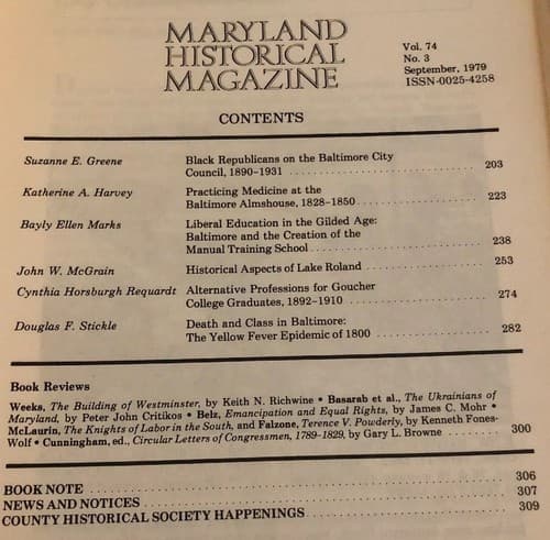 Maryland Historical Magazine; Volume 74 No. 3: Fall September 1979 - Thumbnail 2
