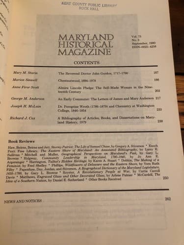 Maryland Historical Magazine; Volume 75 No. 3: Fall September 1980 - Thumbnail 2