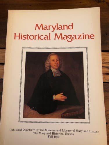 Maryland Historical Magazine; Volume 75 No. 3: Fall September 1980 - Image 1