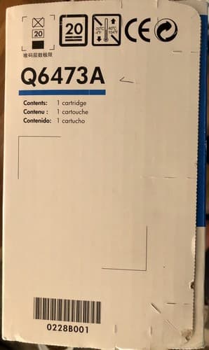 HP Magenta Original Laserjet Toner Cartridge (Q6473A). -D412* - Thumbnail 3