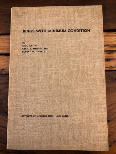 Rings with Minimum Condition. University of Michigan Publications in Mathemat... - Image 1