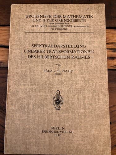 Spektraldarstellung Linearer Transformationen des Hilbertschen Raumes 1947 Ed. - Image 1