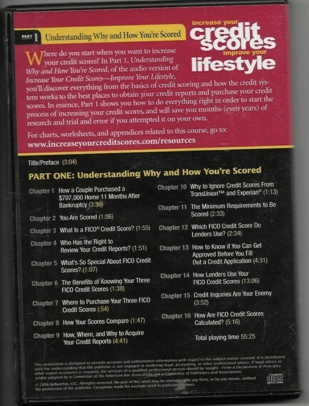 Increase Your Credit Scores Part 1, 2 & 3 Audiobook on CD 4-Disc Set - Thumbnail 3