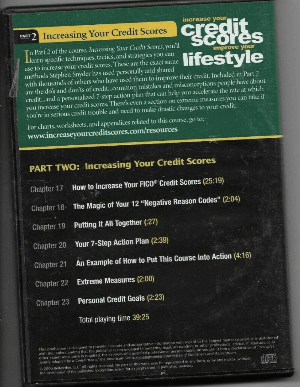 Increase Your Credit Scores Part 1, 2 & 3 Audiobook on CD 4-Disc Set - Thumbnail 5