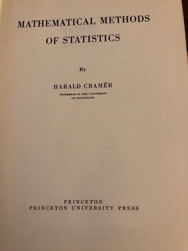 Mathematical Methods of Statistics (Princeton Mathematical Series Number 9) - Image 1