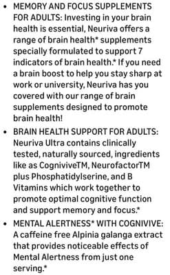 120 Caps Neuriva Ultra Brain Health Mental Alertness Memory Focus Exp08/2027 - Thumbnail 12