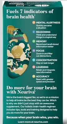 120 Caps Neuriva Ultra Brain Health Mental Alertness Memory Focus Exp08/2027 - Thumbnail 8
