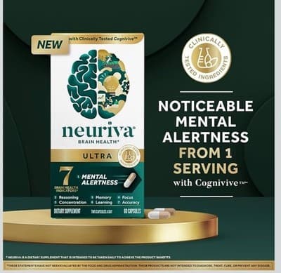 120 Caps Neuriva Ultra Brain Health Mental Alertness Memory Focus Exp08/2027 - Thumbnail 3