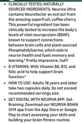 120 Caps Neuriva Ultra Brain Health Mental Alertness Memory Focus Exp08/2027 - Thumbnail 13