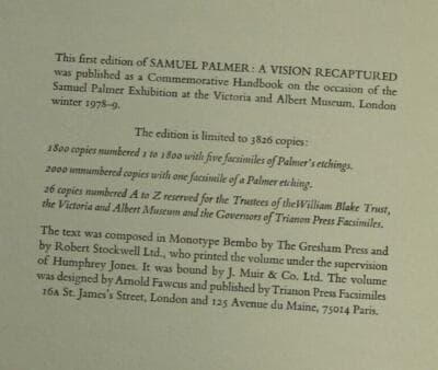 Samuel Palmer Vision Recaptured Complete Etchings Milton Virgil 1st edition '78 - Thumbnail 8