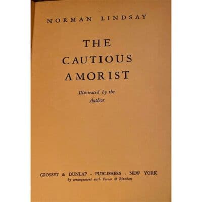 The Cautious Amorist by Norman Lindsay 1932 First Edition Hardcover - Thumbnail 5