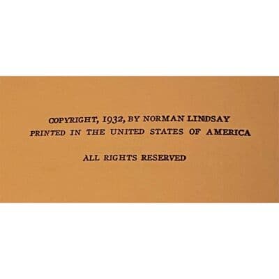 The Cautious Amorist by Norman Lindsay 1932 First Edition Hardcover - Thumbnail 6