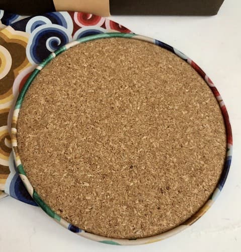 Decorative Metal And Cork Drink Coasters Set From Luck Party - Thumbnail 3