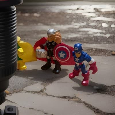 3 Piece Marvel Hasbro Figures Vision/Thor/Captain America Action Figures - Thumbnail 4