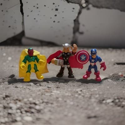 3 Piece Marvel Hasbro Figures Vision/Thor/Captain America Action Figures - Thumbnail 2