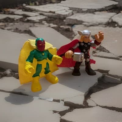 3 Piece Marvel Hasbro Figures Vision/Thor/Captain America Action Figures - Thumbnail 3